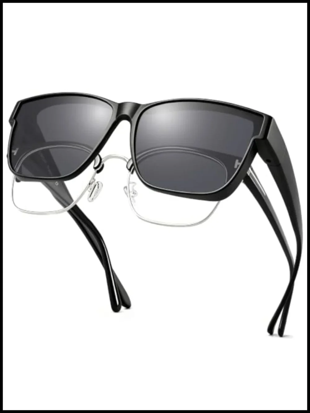 Polarized Fit Over Sunglasses Oversized Square UV400 Protection